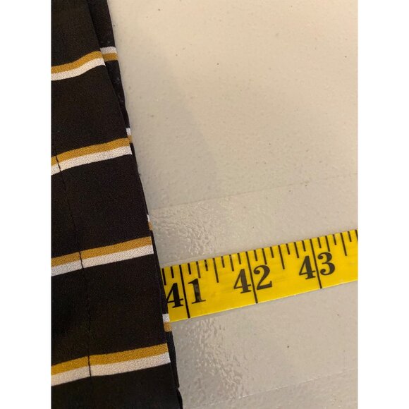 NWT No Comment NY.LA Black & Yellow Striped Wide-Leg Pants Small - Picture 5 of 9